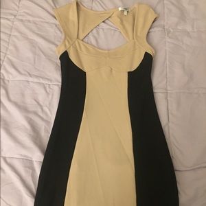 Sexy fitted two-tone dress